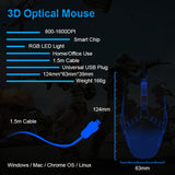 LED Mouses Ergonomic Mouse for Windows Xiaomi Huawei PC Laptop