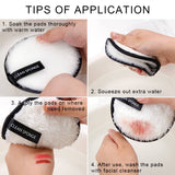 1/3Pcs Makeup Remover Pads Microfiber Reusable Face Towel Make-up Wipes Cloth Washable Cotton Pads Skin Care Cleansing Puff