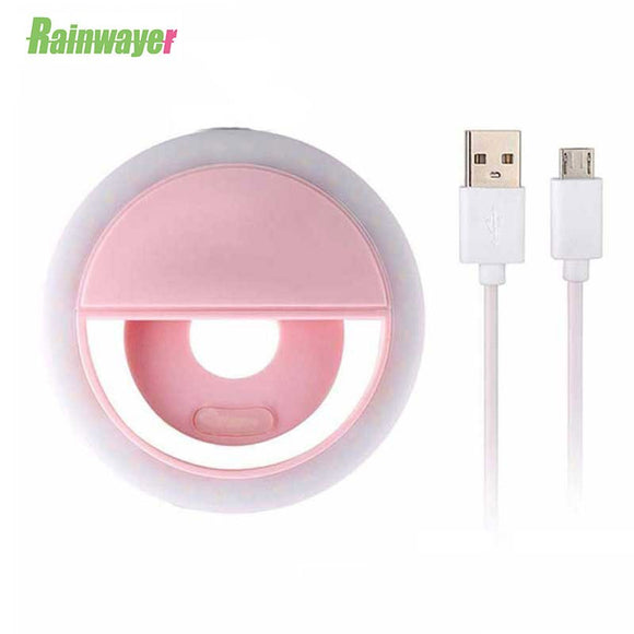 Portable LED Selfie Light Ring Flash Lumiere Telephone LED Mobile Phone Light Clip Lamp Ring For iPhone Samsung Night Lighting