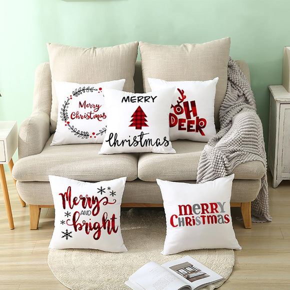 45x45cm Cartoon Santa Claus Elk Christmas Pillowcase 2020 Christmas Decor for Home Merry Christmas Ornament Navidad Xmas Gifts