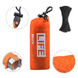 2Person Emergency Shelter Waterproof Thermal Blanket Rescue Survival Kit SOS Sleeping Bag Survival Tube Emergency Tent w Whistle