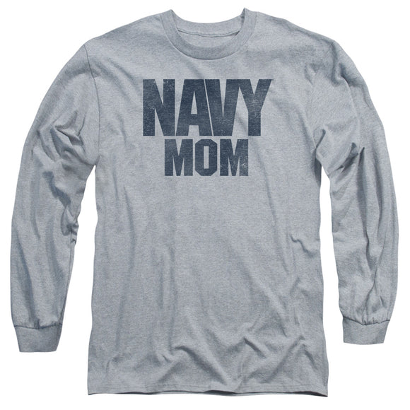 Navy/navy Mom-l/s Adult 18/1-athletic Heather