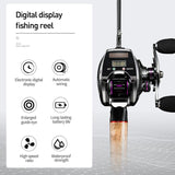 Electronic Fishing Reel Counter Digital Display Baitcasting Reel 8.0:1 High Speed Ratio 2020 New Profile Line Pesca