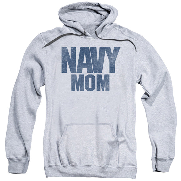 Navy/navy Mom-adult Pull-over Hoodie-athletic Heather