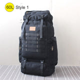 60L Large Bag Canvas Backpack