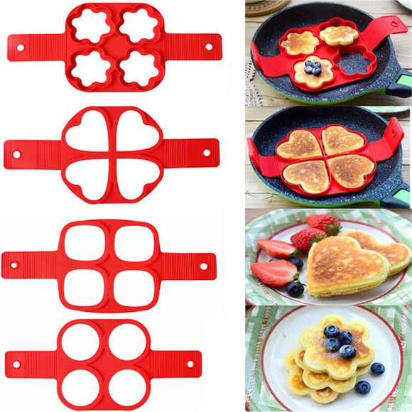 LINSBAYWU Non-stick Silicone Pancake Maker Cake Molds Egg Fried Tools Egg Rings Mould Pastry Mat Baking Accessories