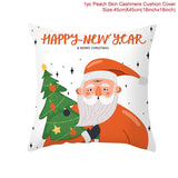 45x45cm Cartoon Santa Claus Elk Christmas Pillowcase 2020 Christmas Decor for Home Merry Christmas Ornament Navidad Xmas Gifts