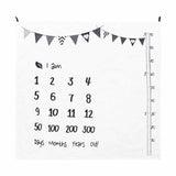 Newborn Baby Milestone Blankets Photography Blanket Bathing Towels Flower Print Soft Blanket DIY Infant Photography Props