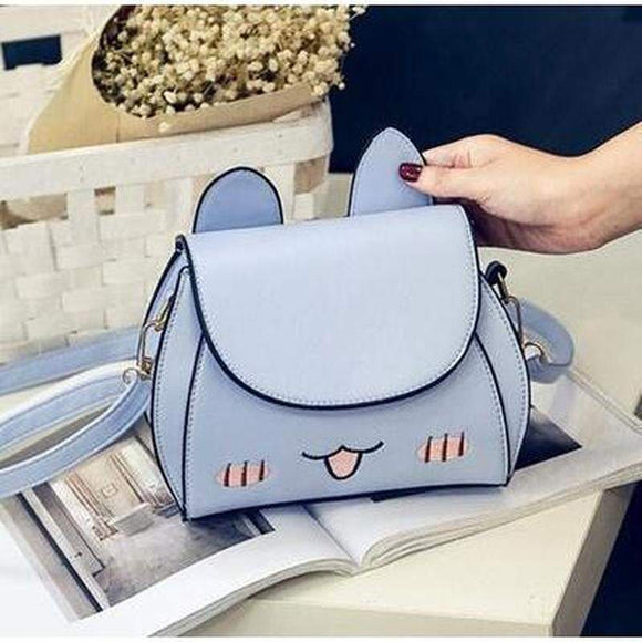 Cheeky Kitty Side Bag - Sky Blue