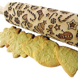 Wooden Embossing Rolling Pin