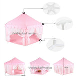 Play Tent Portable Princess Castle Children Activity Fairy House kids Funny Indoor Outdoor Playhouse Beach Tent Baby playing Toy