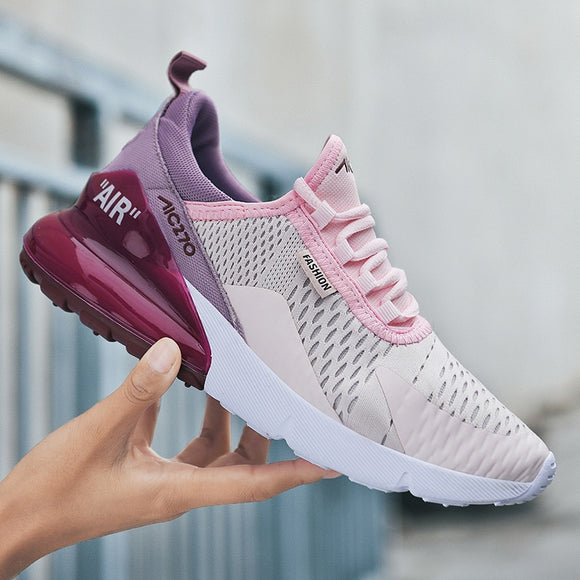 New Fashion Tennis Shoes for Women Air Mesh Soft Pink Black Sneakers Gym Sport Shoes Basket Femme Trainer Tenis Feminino