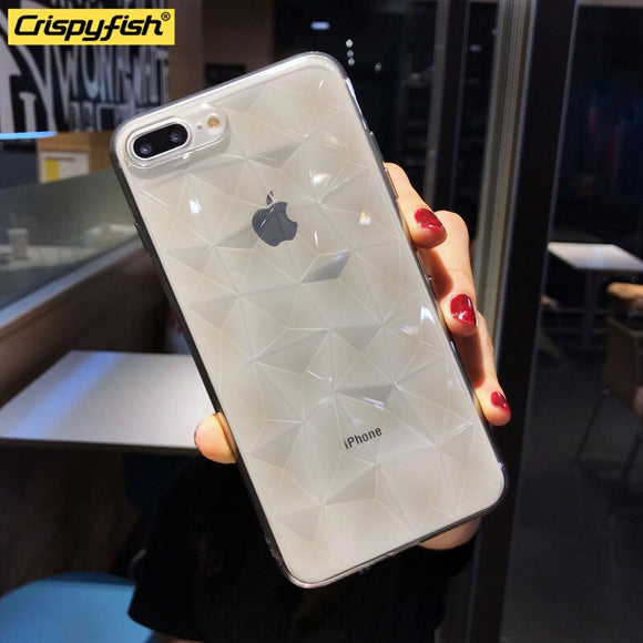 Luxury Glossy Diamond Phone Case For iPhone 11 Pro Max 7 8 plus X Xs XR Xs Max 6 6s Transparent Soft TPU Silicone Back Cover