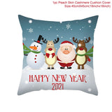 45x45cm Cartoon Santa Claus Elk Christmas Pillowcase 2020 Christmas Decor for Home Merry Christmas Ornament Navidad Xmas Gifts