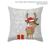 45x45cm Cartoon Santa Claus Elk Christmas Pillowcase 2020 Christmas Decor for Home Merry Christmas Ornament Navidad Xmas Gifts