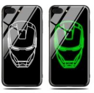MARVEL & DC Light Up Glowing Tempered Glass Case - Black Panther / For iphone Xs Max