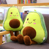 30-85CM Cute 3D Avocado Stuffed Plush Toy Soft Baby Doll Cartoon Fruit Pillow Sofa Cushion kids Girls Christmas birthday Gifts