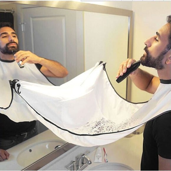 Man Bathroom Apron Male Beard Apron Razor Holder Hair Shave Beard Catcher Waterproof Floral Cloth Household Cleaning Protector