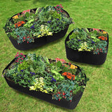 1PC Fabric Raised Garden Bed Rectangle Breathable Planting Container Growth Bag Home Garden Supplies