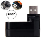 Rotatable 3 Port USB Mini Adapter