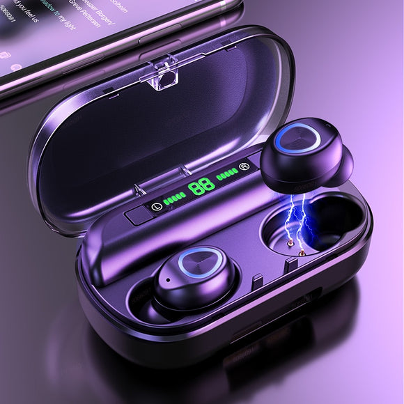 Bluetooth Earphone with LED Display
