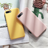 Luxury Case Plain Color Silicon Cover For iPhone