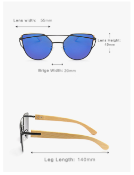 BARCUR Bamboo Cat Eye Sunglasses Polarized Metal Frame Wood Glasses Lady Luxury Fashion Sun Shades