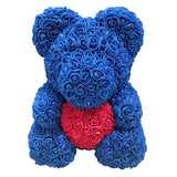 40cm Rose Bear Heart  Artificial Flower Rose Teddy Bear For Women Valentine's Wedding Birthday Christmas Gift