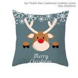 45x45cm Cartoon Santa Claus Elk Christmas Pillowcase 2020 Christmas Decor for Home Merry Christmas Ornament Navidad Xmas Gifts