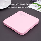 KN95 Mask Storage Case Disposable Mask Storage Box N95 Portable Mask Storage Box Face Mask Storage Holder Case