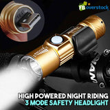 High Powered Night Riding 3 Mode Safety Headlight