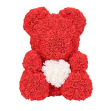 40cm Rose Bear Heart  Artificial Flower Rose Teddy Bear For Women Valentine's Wedding Birthday Christmas Gift