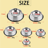 SUPREPET Stainless Steel Non-slip Feeding Bowl For Pets Anti-fall And Anti-bite Dog Bowl And Cat Anti-fall  Feeding Bowl