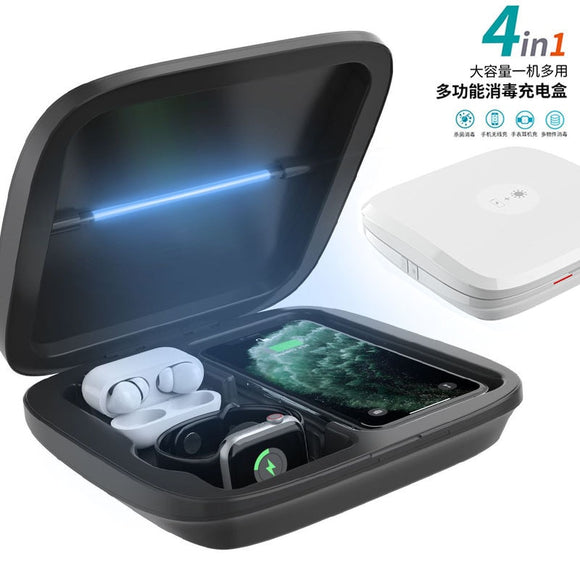 4 IN 1 5V Wireless Type C Charger UV Sterilizer Disinfection Box Multifunctional Household Sterilizater Box For phone Mask watch