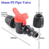 2pcs New 16mm LDPE Pipe Connectors Lock Nuts Garden Water Connector Gardening Watering Agricultural Irrigation Pipe Hose Joints