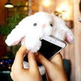 360 Rotation Rabbit Hair fur 3D Furry Capa for iPhone