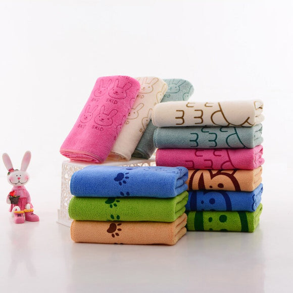 Soft Lovely Cartoon 35*75cm Pets Dog Cat Puppy Super Absorbent Towel Dry Hair Super Large