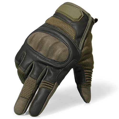 Touchscreen Leather Motorcycle Gloves