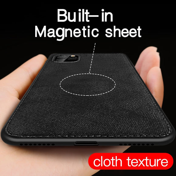 Luxury Magnetic Fabric Cloth iPhone Case