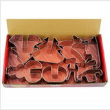 Cookie Cutter  8 Pcs 3D Christmas Scenario Stainless Steel Cookie Cutter Set Cake Biscuit Mould Fondant Cutter