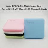 KN95 Mask Storage Case Disposable Mask Storage Box N95 Portable Mask Storage Box Face Mask Storage Holder Case