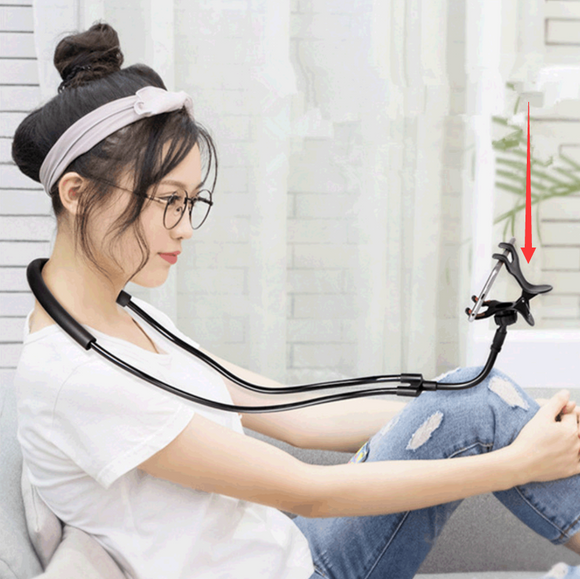 Flexible Mobile Phone Holder Hanging Neck Lazy Necklace Bracket Bed 360 Degree Phones Holder Stand For iPhone Xiaomi Huawei