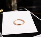 Rose Gold Color Frosted Finger Ring for Woman Man