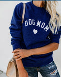 DOG MOM Funny Letter Print Sweatshirt