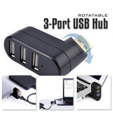 Rotatable 3 Port USB Mini Adapter