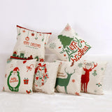 Hyha Christmas Pillow Covers Christmas Present Christmas Pillow Deer Cushion Cover Merry Christmas Decorations