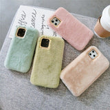 Lovebay Plush Furry Fluffy Fur Phone Case For iPhone