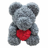 40cm Rose Bear Heart  Artificial Flower Rose Teddy Bear For Women Valentine's Wedding Birthday Christmas Gift