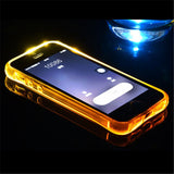 KISSCASE LED Flash TPU Case For iPhone 6S 6 7 8 Plus 5S 5 SE Cases Transparent Call Flash Luminous Shell For iPhone X 10 Cover