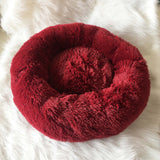 Long Plush Super Soft Dog Bed Pet Kennel Round Sleeping Bag Lounger Cat House Winter Warm Sofa Basket for Small Medium Large Dog